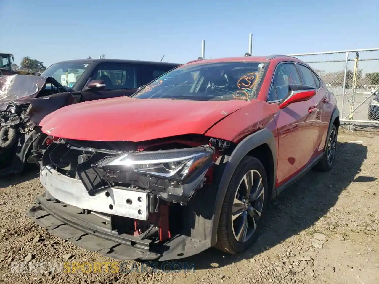 2 Photograph of a damaged car JTHP9JBH6L2023836 LEXUS UX 250H 2020