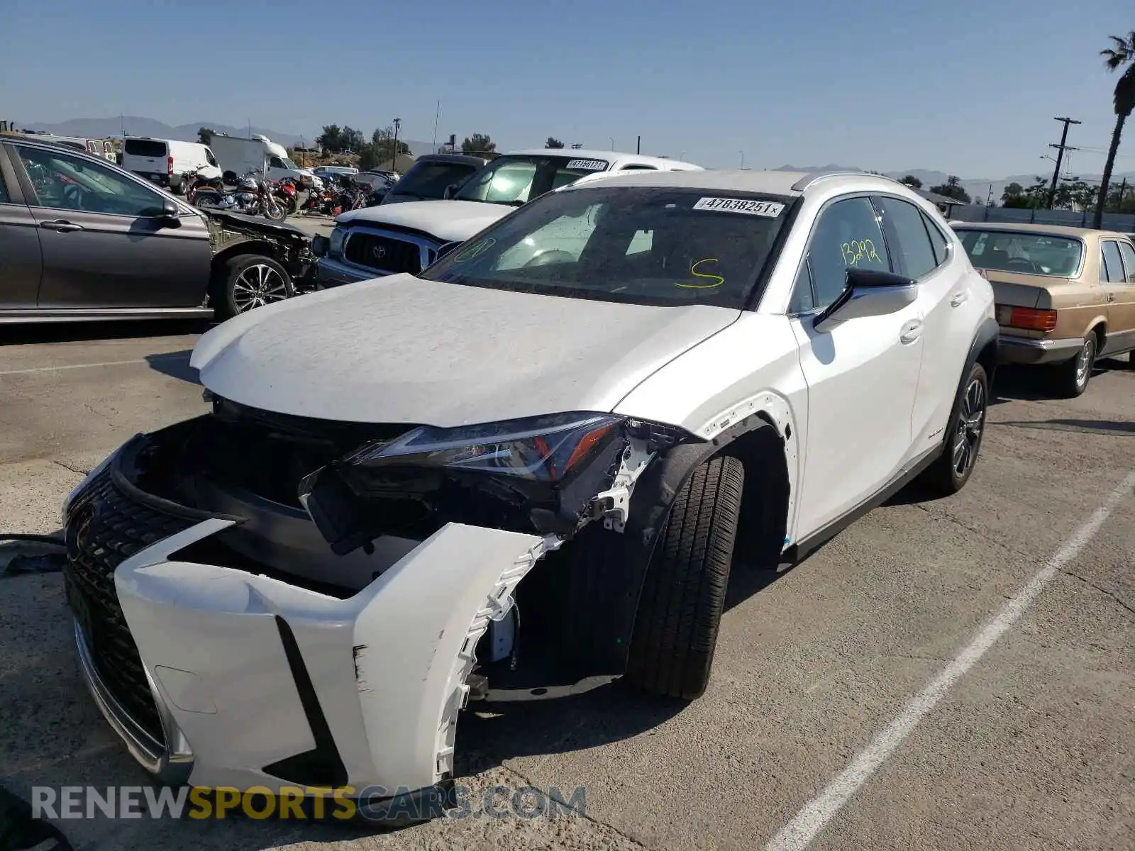 2 Photograph of a damaged car JTHX9JBH0L2036713 LEXUS UX 250H 2020