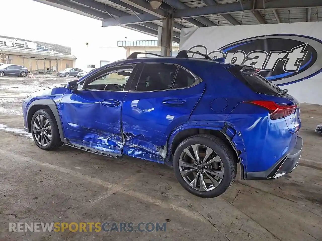 2 fotografías del automóvil dañado JTHE9JBH8M2037567 LEXUS UX 250H 2021
