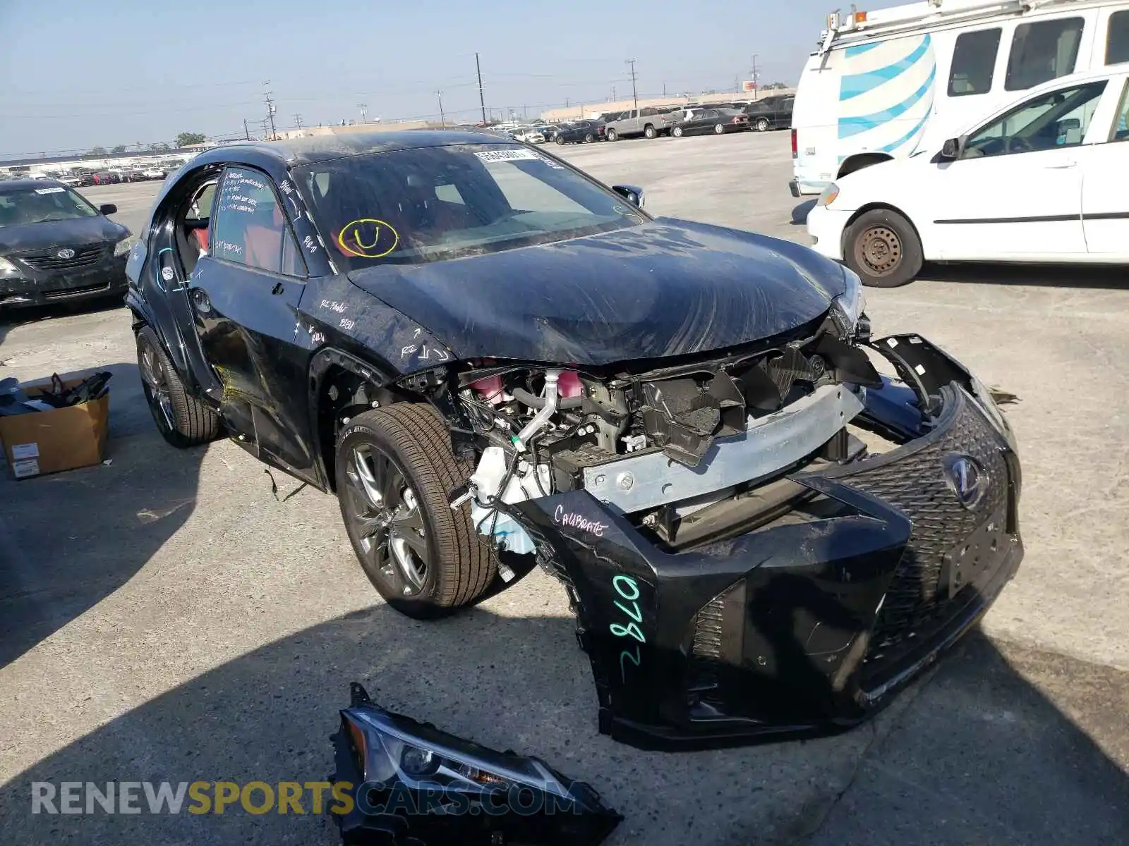 1 fotografías del automóvil dañado JTHE9JBH9M2049517 LEXUS UX 250H 2021