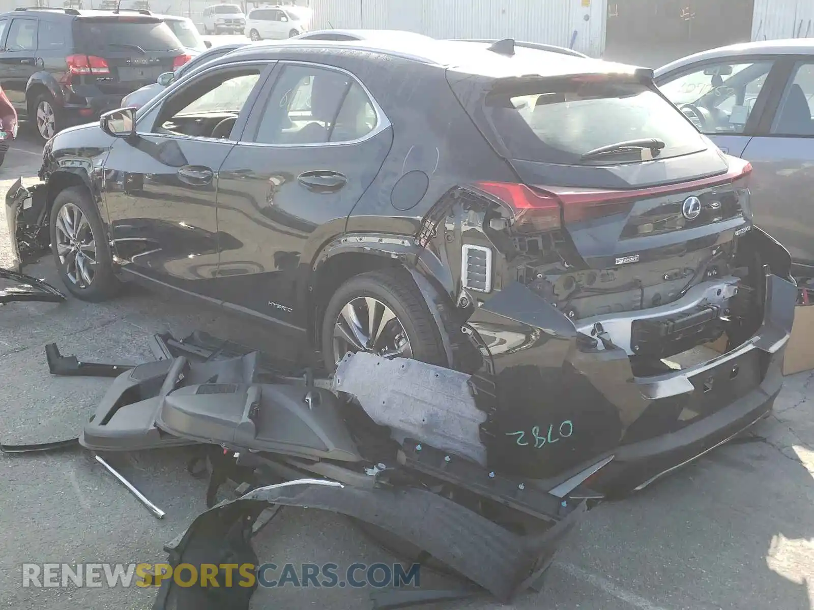 3 fotografías del automóvil dañado JTHE9JBH9M2049517 LEXUS UX 250H 2021