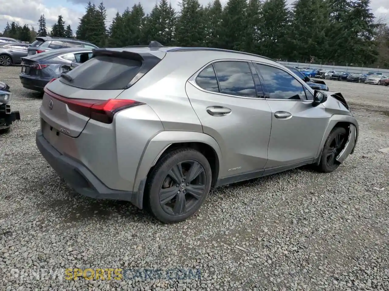 3 fotografías del automóvil dañado JTHP9JBH6M2046244 LEXUS UX 250H 2021