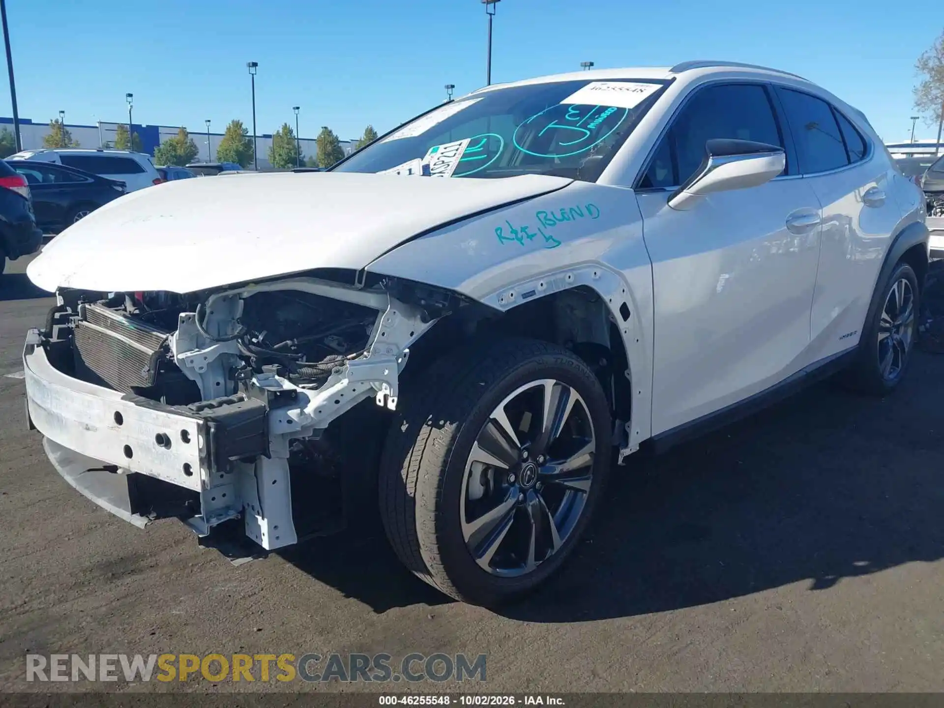 2 Фотография поврежденного автомобиля JTHP9JBH9M2050417 LEXUS UX 250H 2021