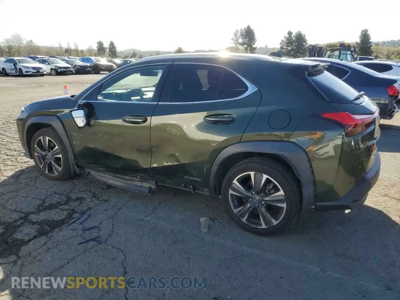 2 fotografías del automóvil dañado JTHX9JBH3M2044970 LEXUS UX 250H 2021
