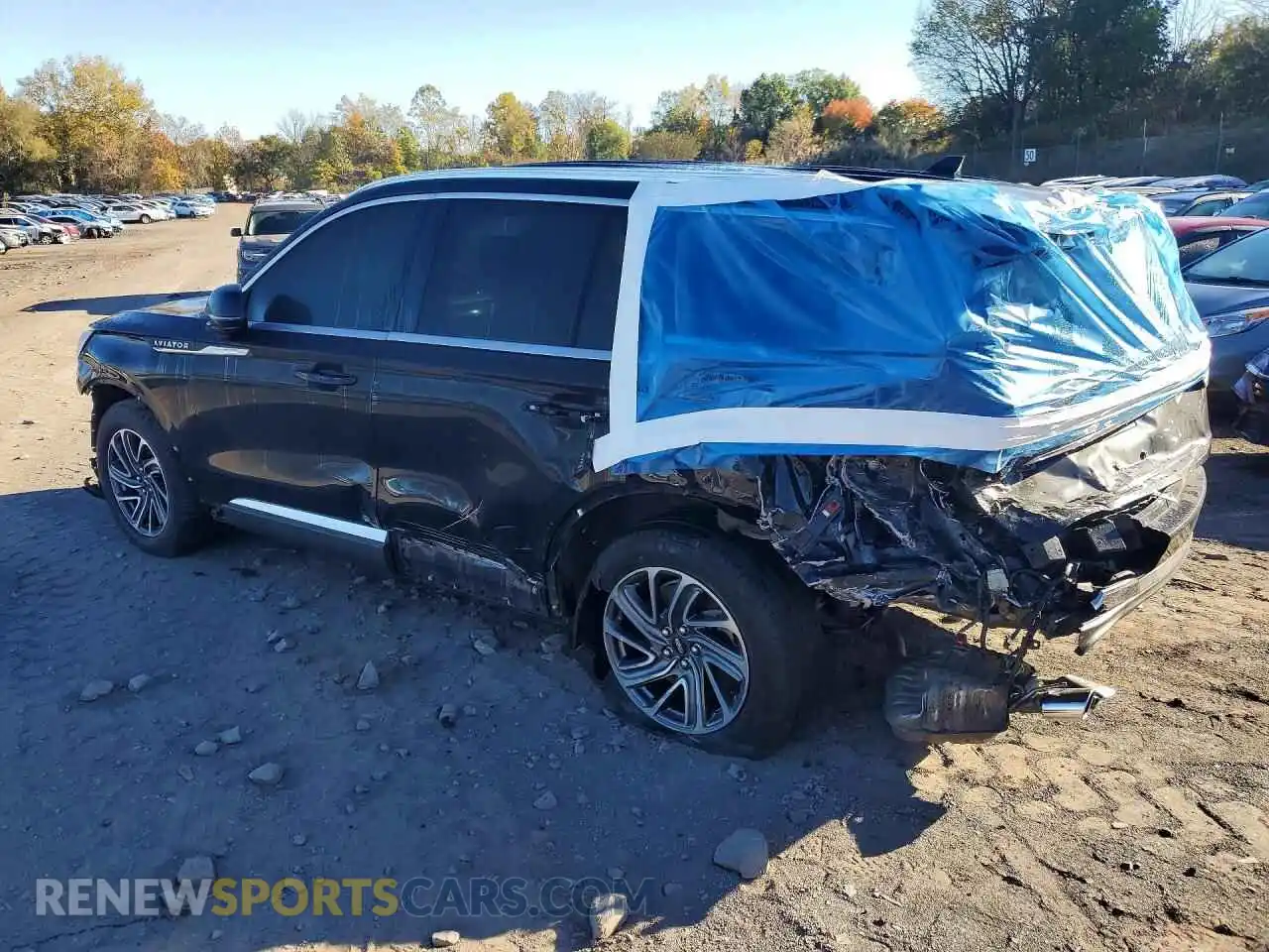 2 fotografías del automóvil dañado 5LM5J0XC5NGL09439 LINCOLN AVIATOR 2022