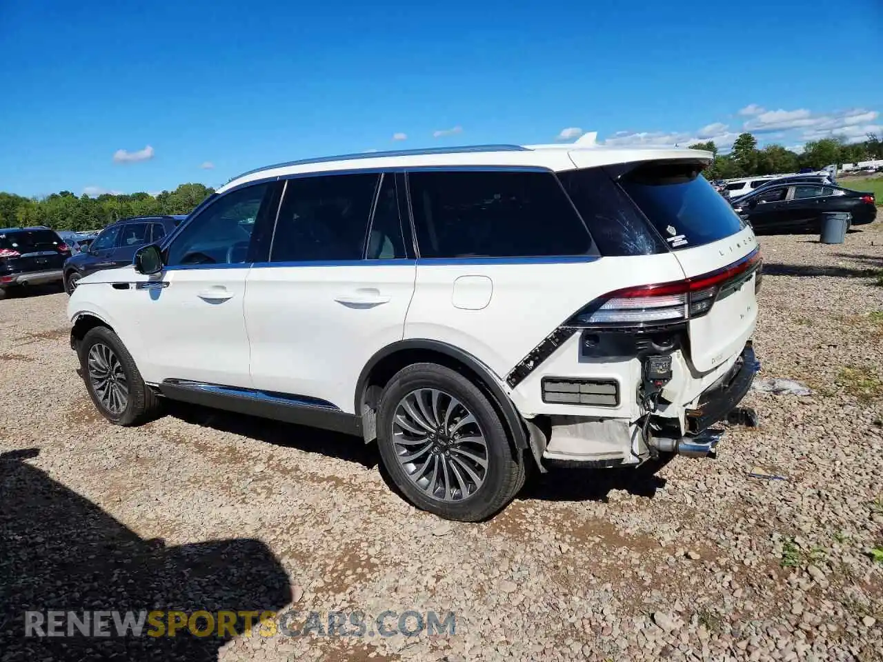 2 fotografías del automóvil dañado 5LM5J6XC6NGL21859 LINCOLN AVIATOR 2022