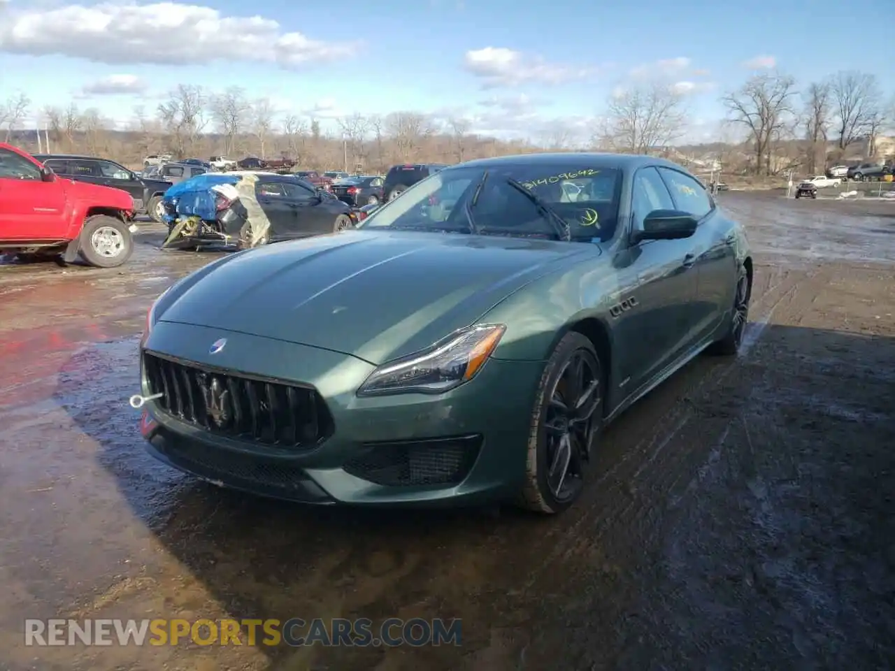 2 Photograph of a damaged car ZAM56YRS7M1359932 MASERATI QUATTROPOR 2021