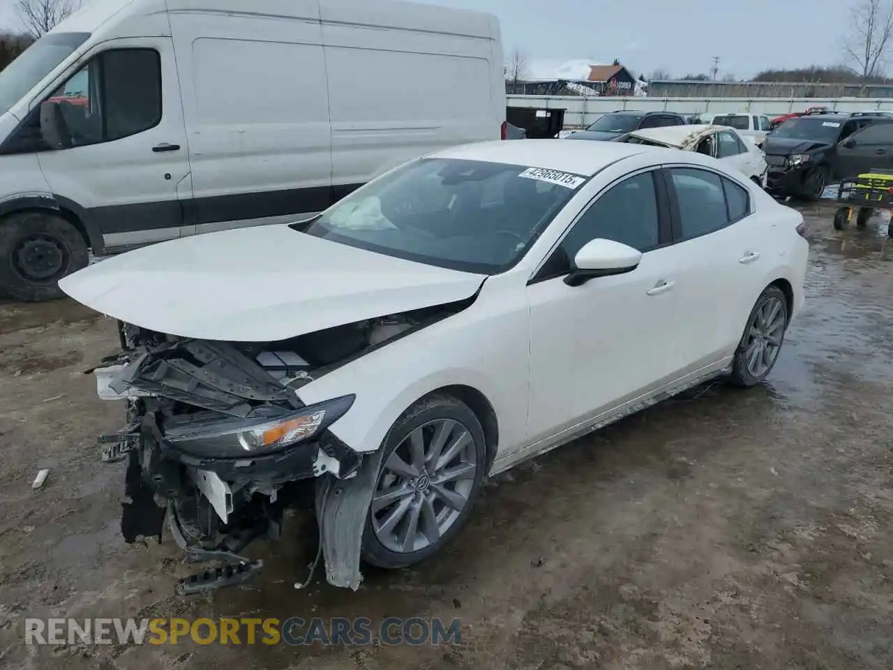 1 Photograph of a damaged car JM1BPABLXM1313672 MAZDA 3 2021