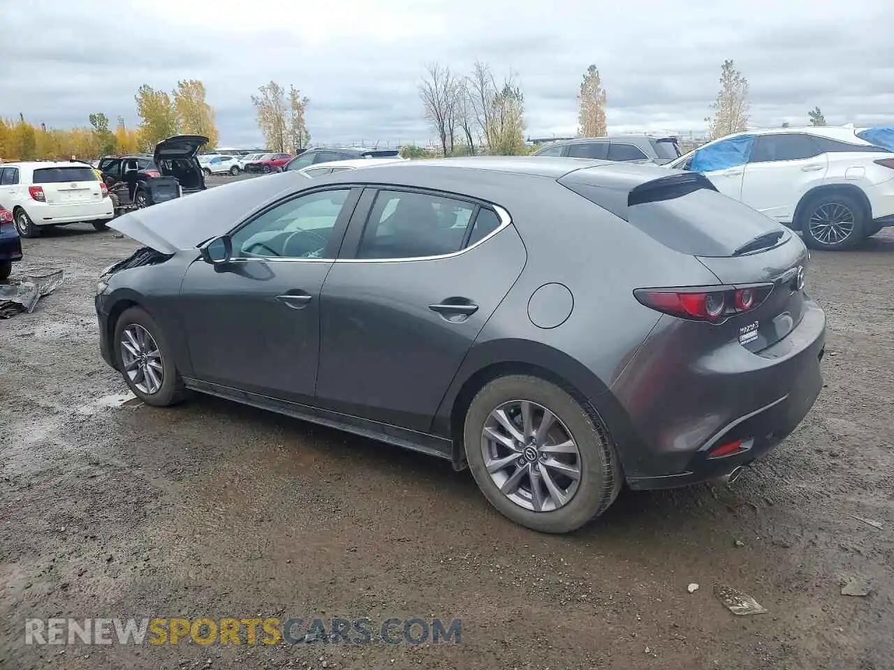 2 fotografías del automóvil dañado JM1BPAK70M1305695 MAZDA 3 2021