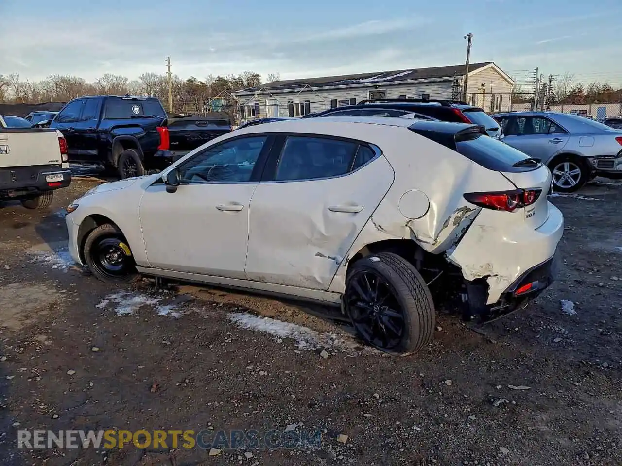2 fotografías del automóvil dañado JM1BPAML7M1308099 MAZDA 3 2021
