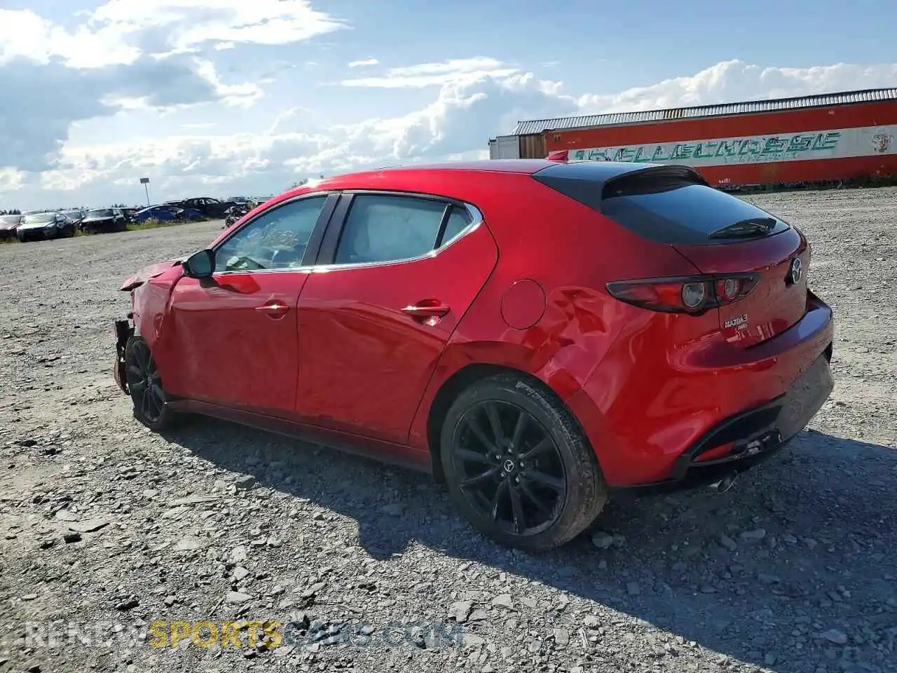 2 fotografías del automóvil dañado JM1BPBMY2M1345028 MAZDA 3 2021