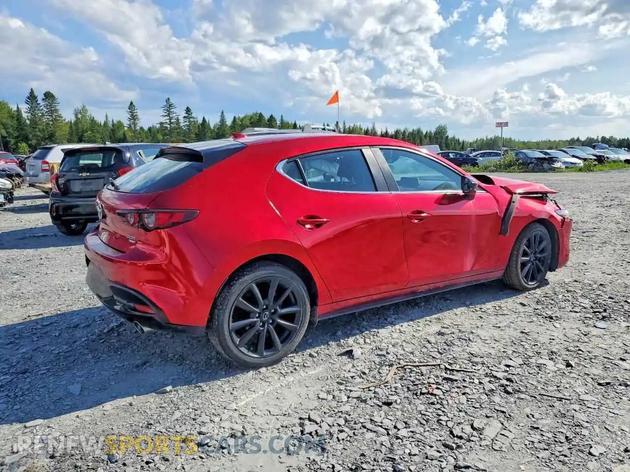 3 fotografías del automóvil dañado JM1BPBMY2M1345028 MAZDA 3 2021