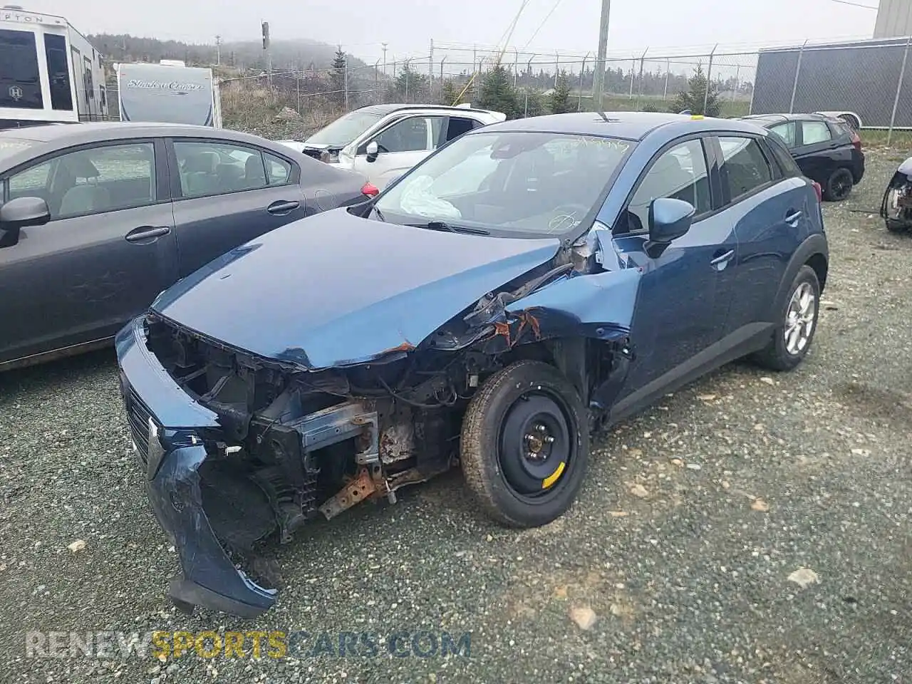1 Photograph of a damaged car JM1DKFC78K0414606 MAZDA CX-3 2019