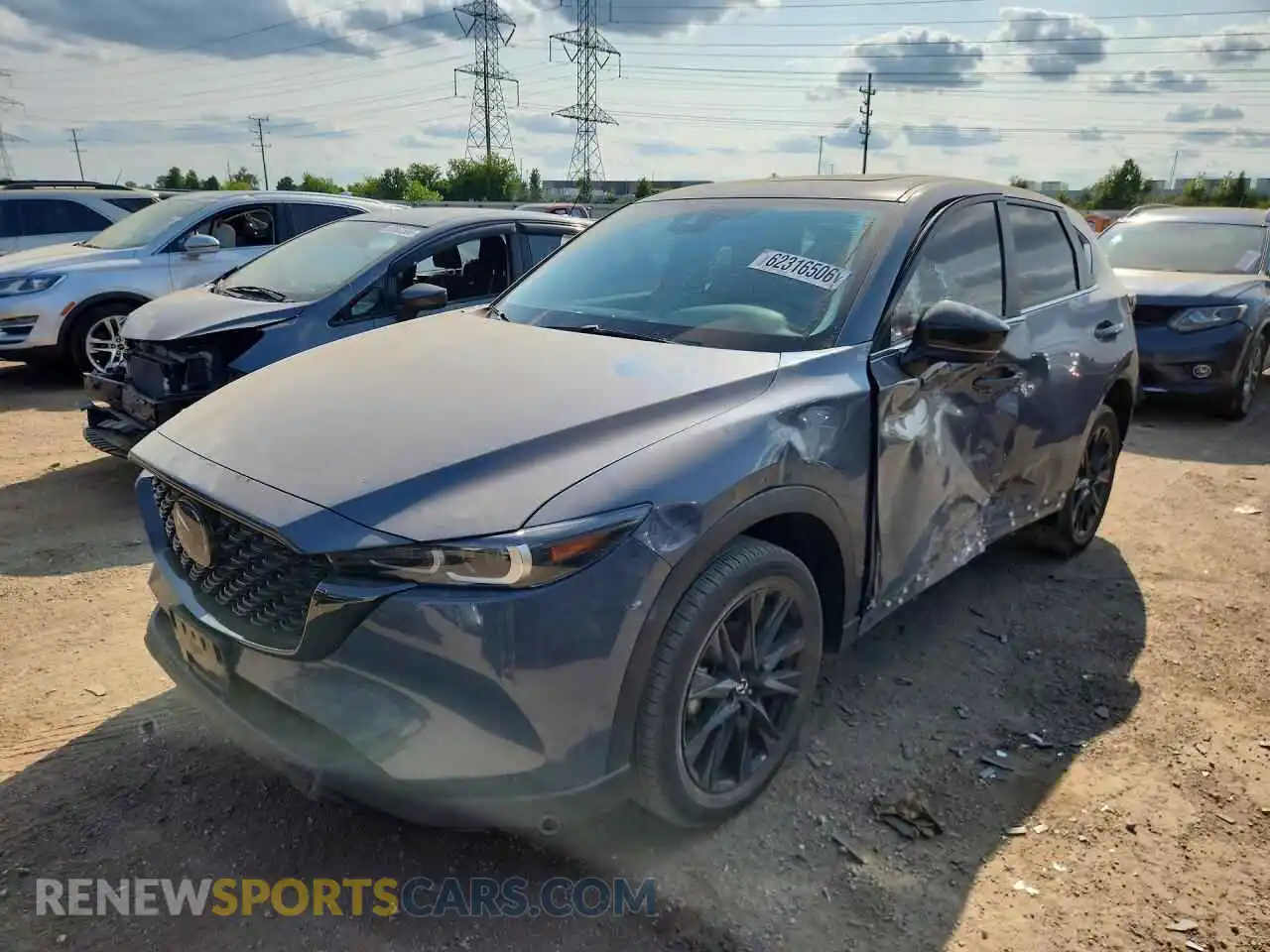 2 fotografías del automóvil dañado JM3KFBCM0N0637390 MAZDA CX-5 2022
