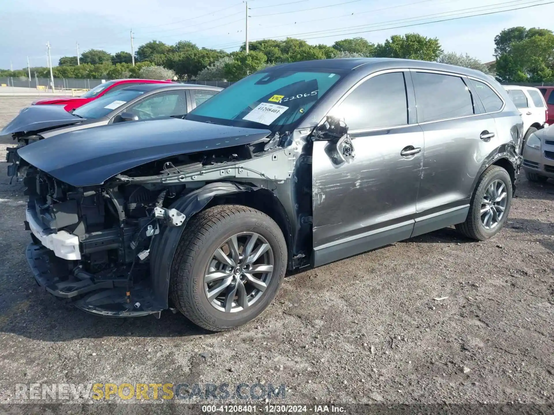 2 fotografías del automóvil dañado JM3TCACY5L0412308 MAZDA CX-9 2020