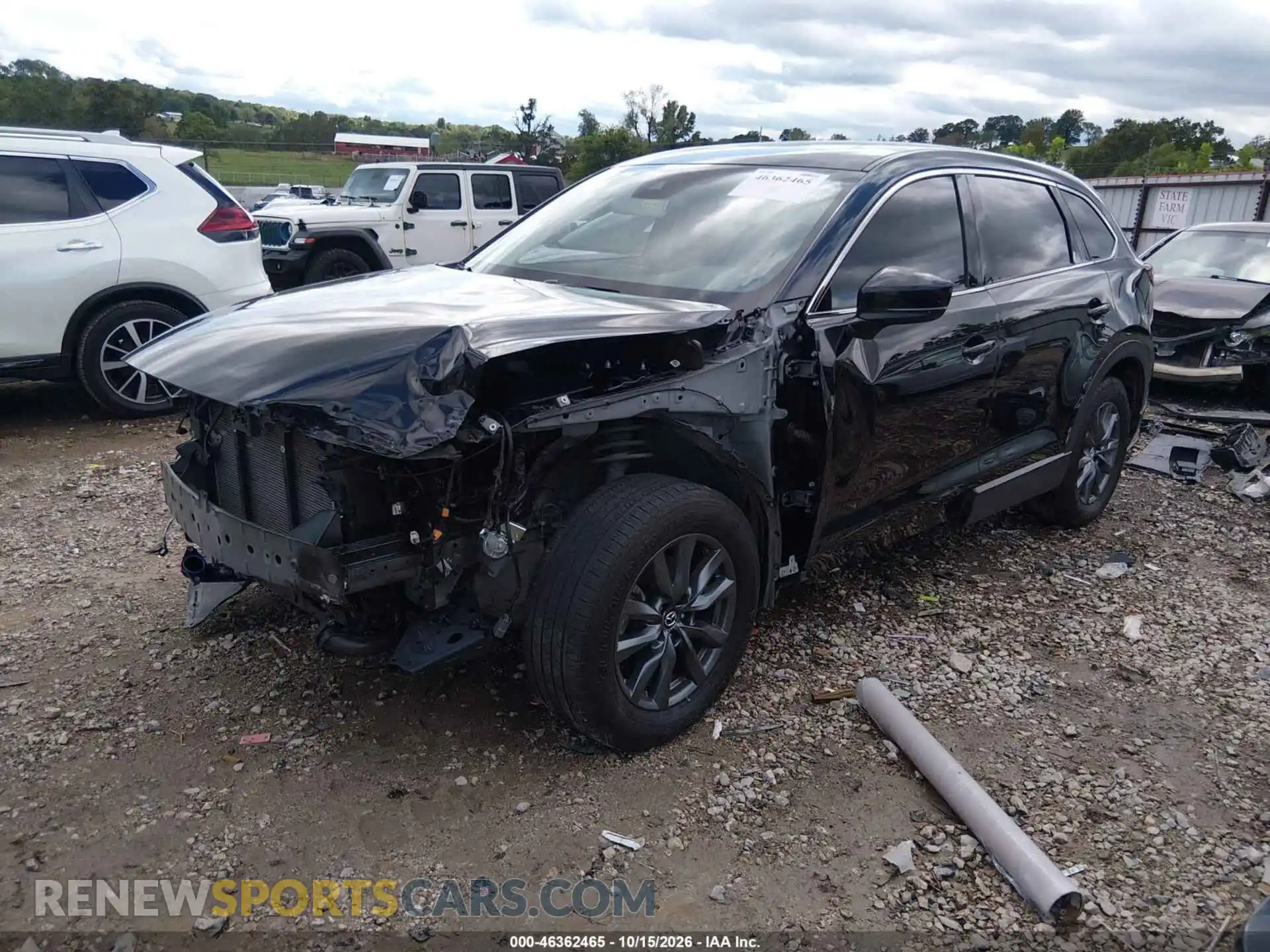 2 fotografías del automóvil dañado JM3TCBCY7P0639737 MAZDA CX-9 2023