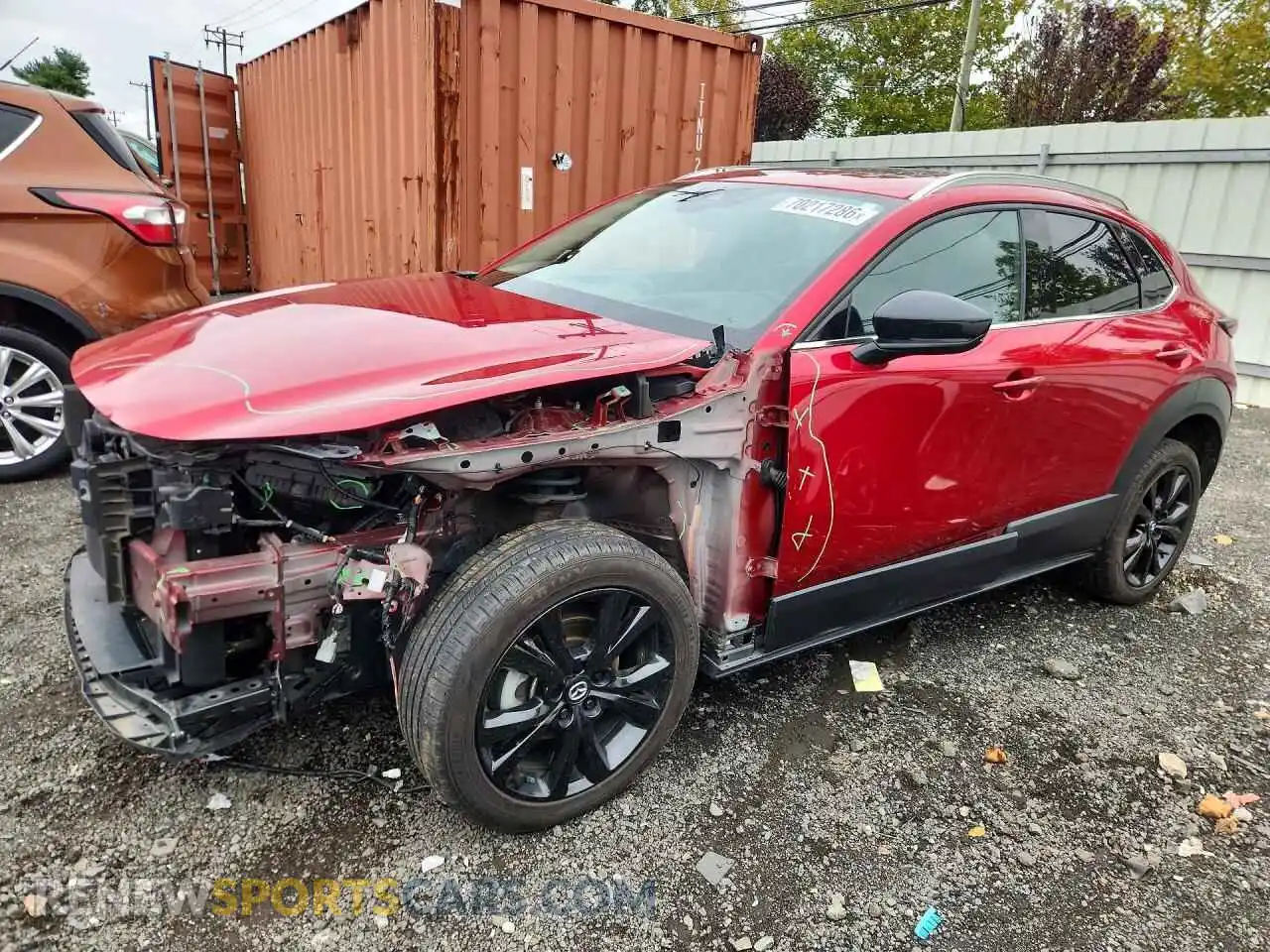 1 Photograph of a damaged car 3MVDMBDY3MM313143 MAZDA CX30 2021