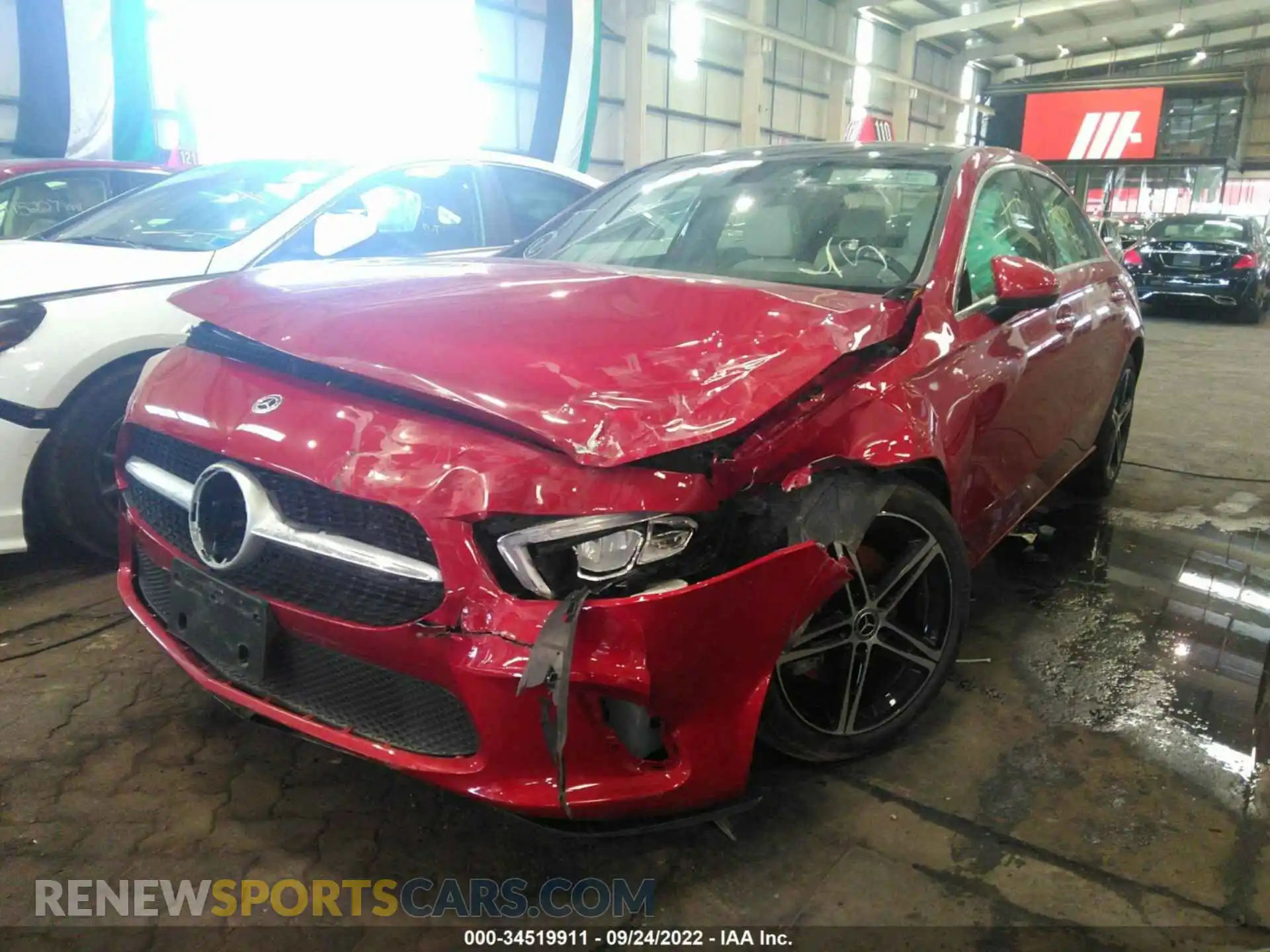 2 Photograph of a damaged car 00K3G4EB1MJ290801 MERCEDES-BENZ A-CLASS 2021