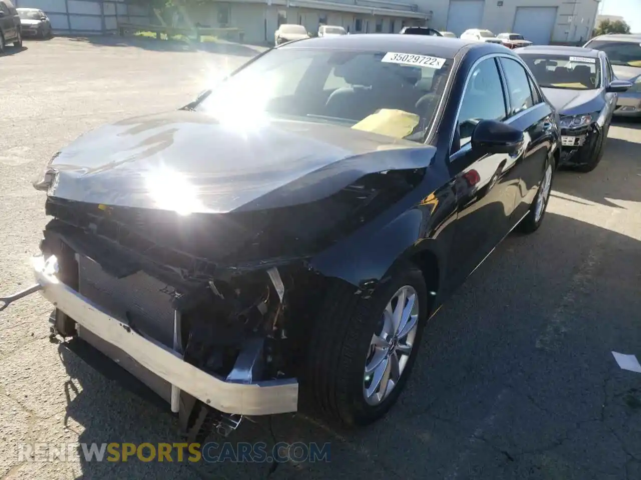 2 Photograph of a damaged car W1K3G4EBXMJ259174 MERCEDES-BENZ A-CLASS 2021