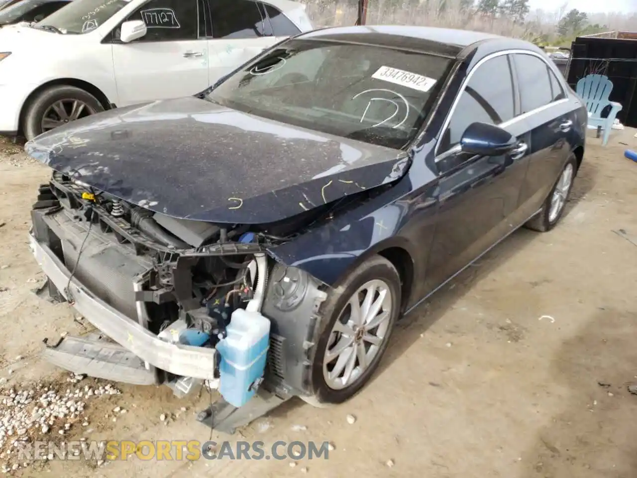 2 Photograph of a damaged car W1K3G4EBXMJ262253 MERCEDES-BENZ A-CLASS 2021