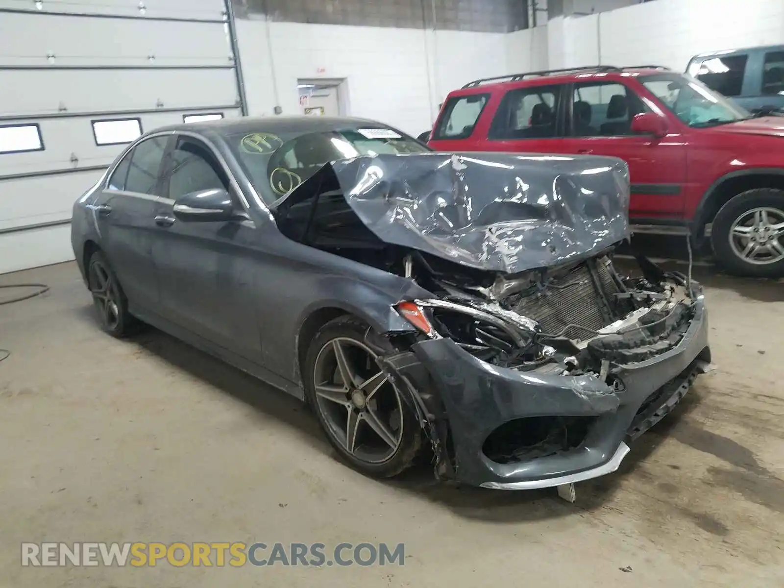 1 Photograph of a damaged car 55SWF4KB7FU038722 MERCEDES-BENZ C CLASS 2015