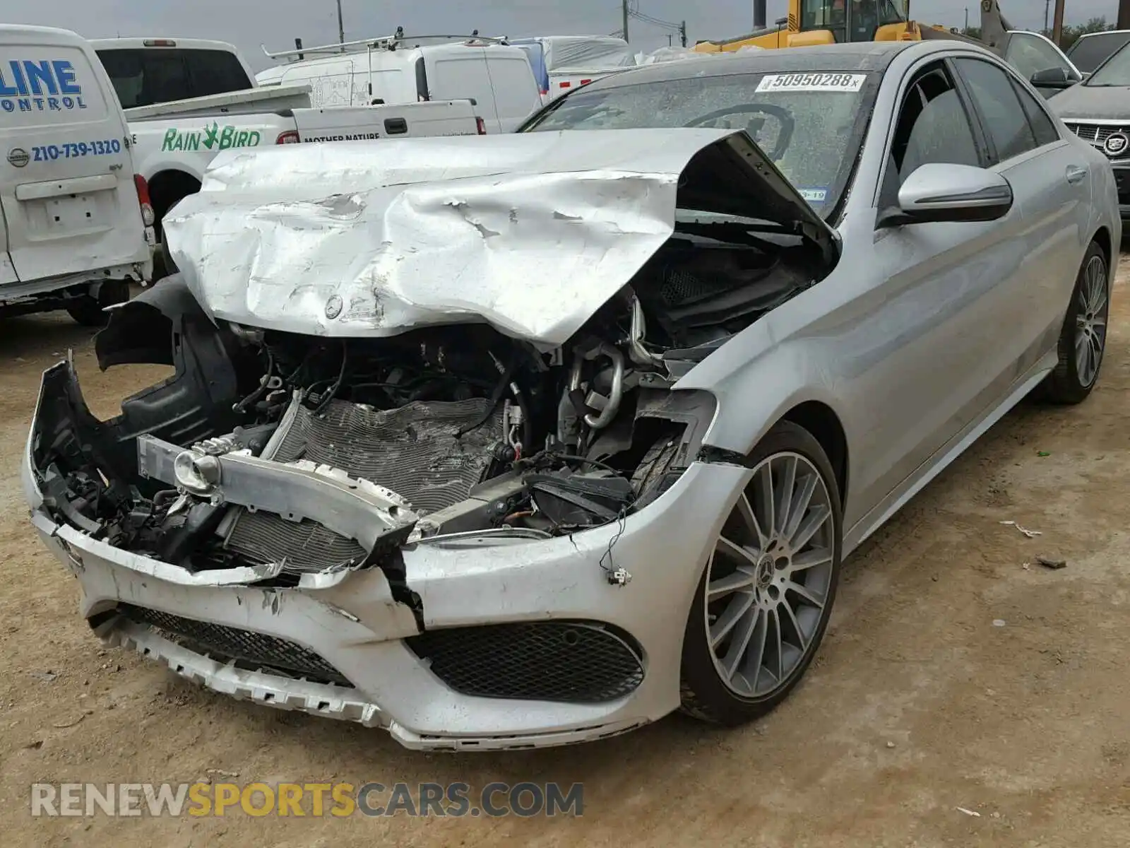 2 Photograph of a damaged car 55SWF4JB3HU223709 MERCEDES-BENZ C CLASS 2017