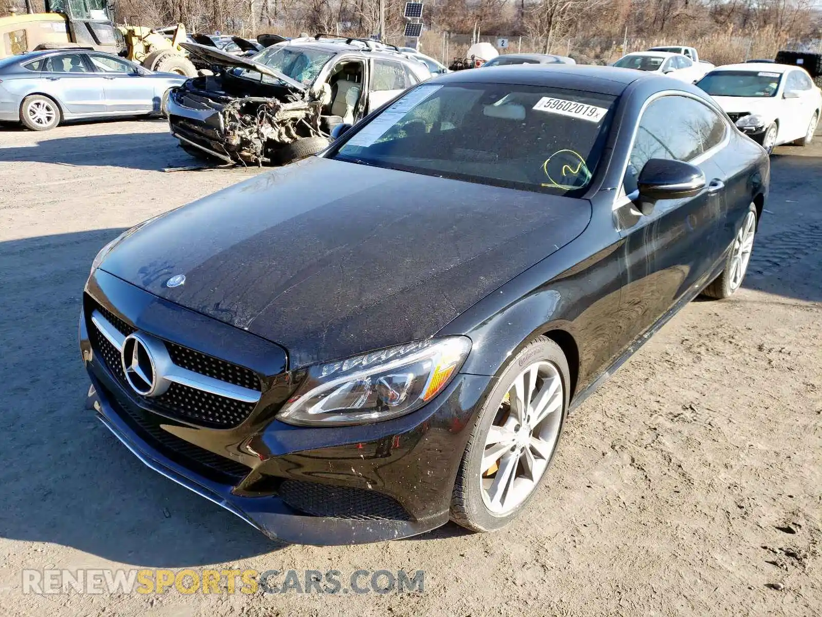 2 Photograph of a damaged car WDDWJ4KB1HF434388 MERCEDES-BENZ C CLASS 2017