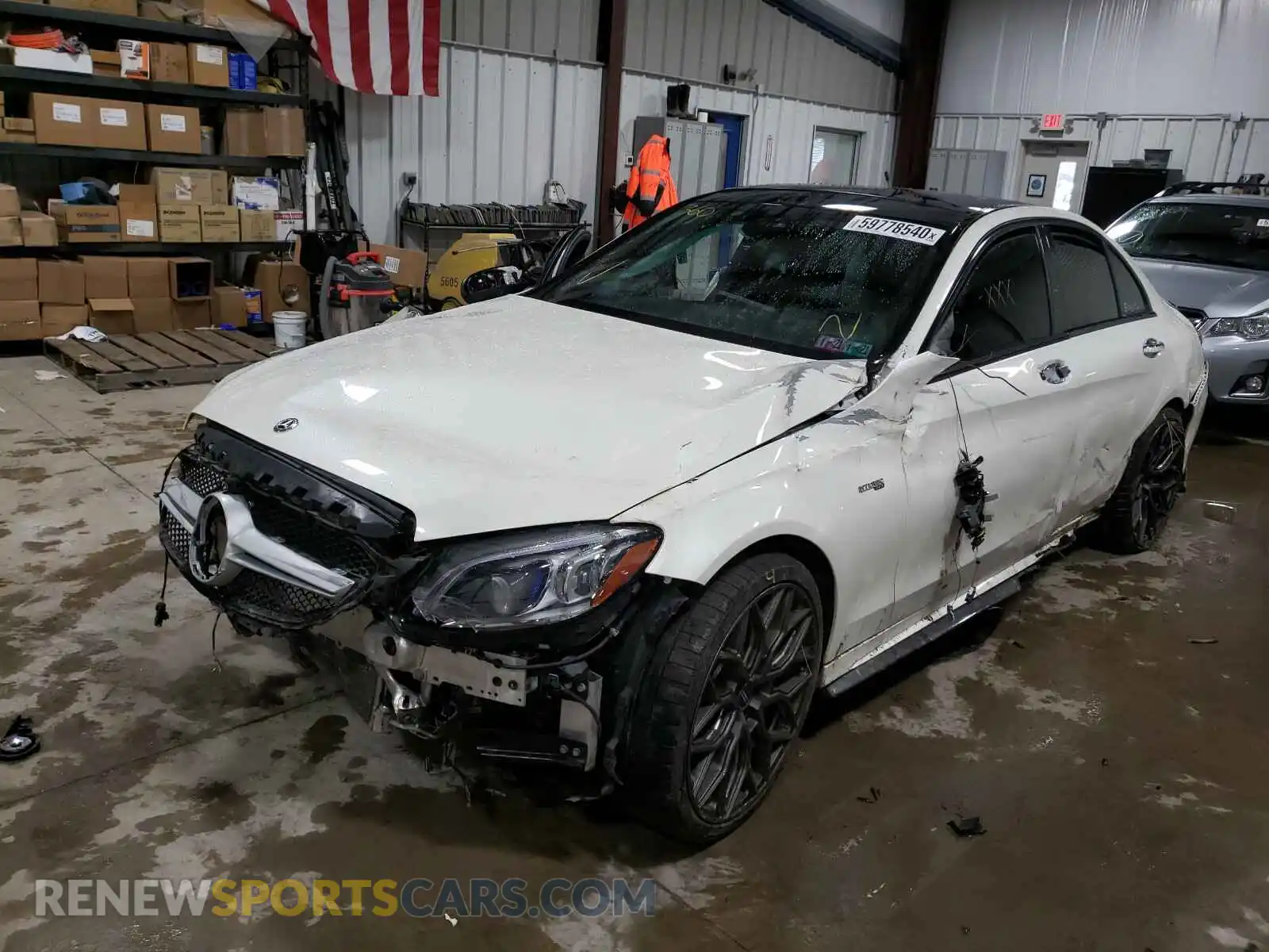 2 Photograph of a damaged car 55SWF6EB0KU287493 MERCEDES-BENZ C CLASS 2019
