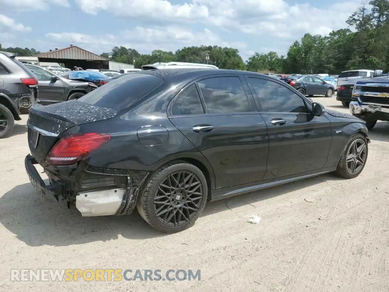 3 fotografías del automóvil dañado 55SWF6EB4KU304022 MERCEDES-BENZ C-CLASS 2019
