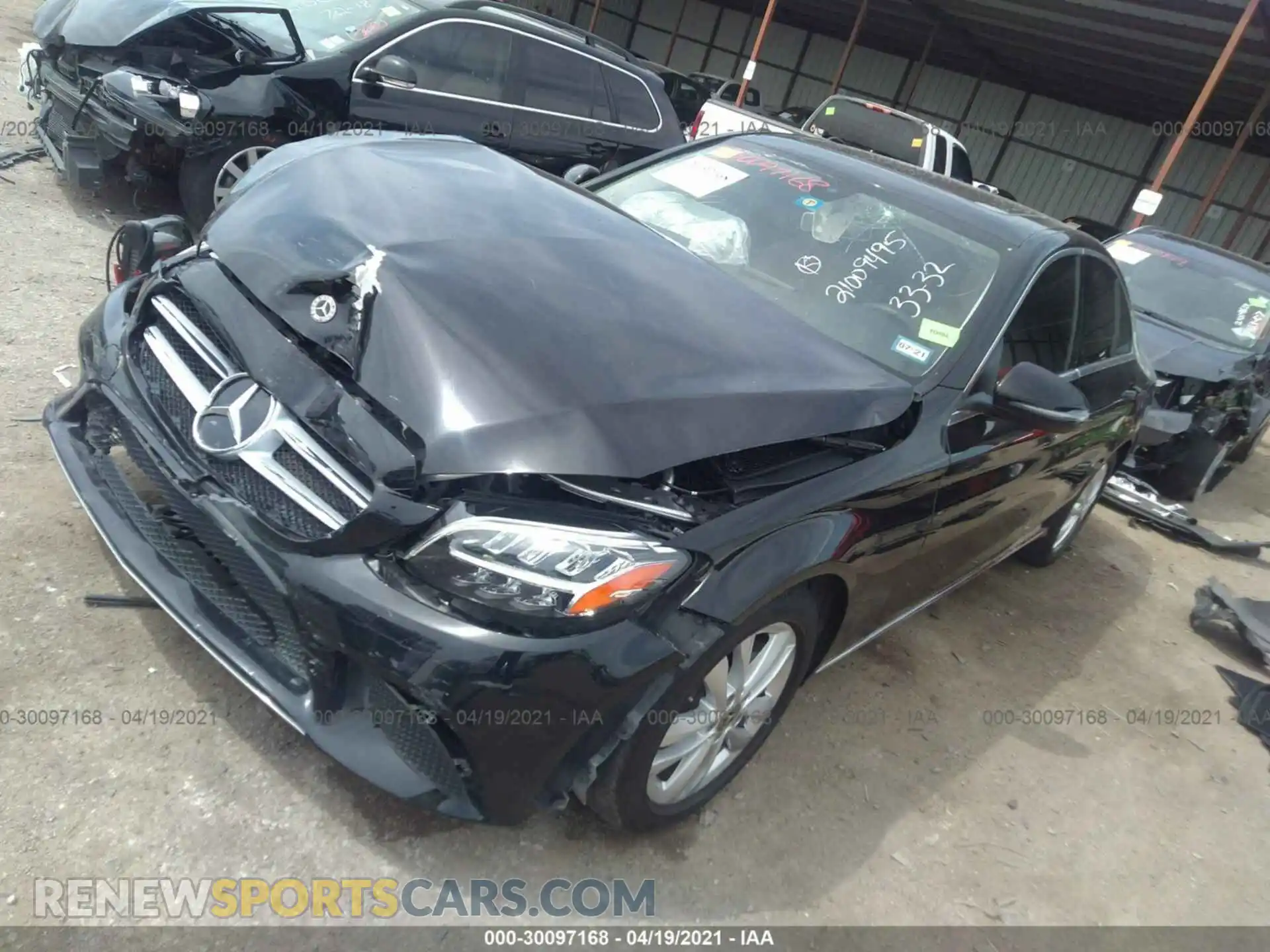 2 Photograph of a damaged car 55SWF8DB4KU295836 MERCEDES-BENZ C-CLASS 2019