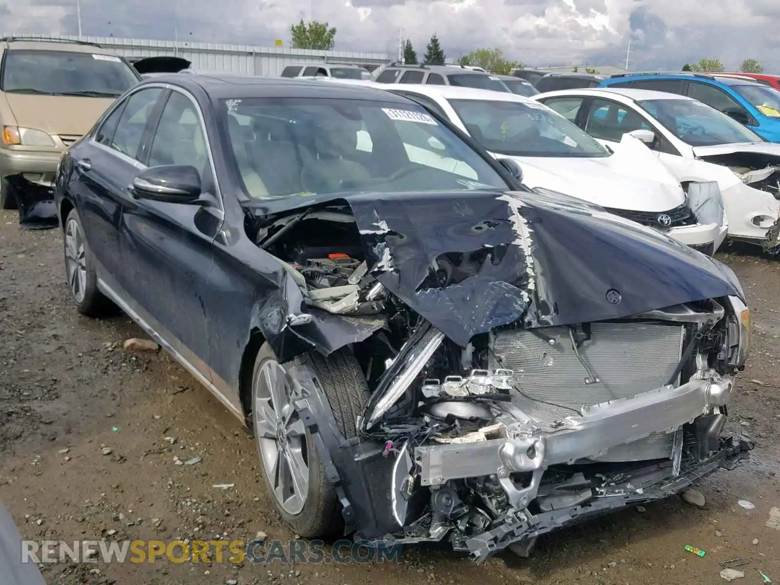 1 fotografías del automóvil dañado 55SWF8DB4KU296405 MERCEDES-BENZ C CLASS 2019