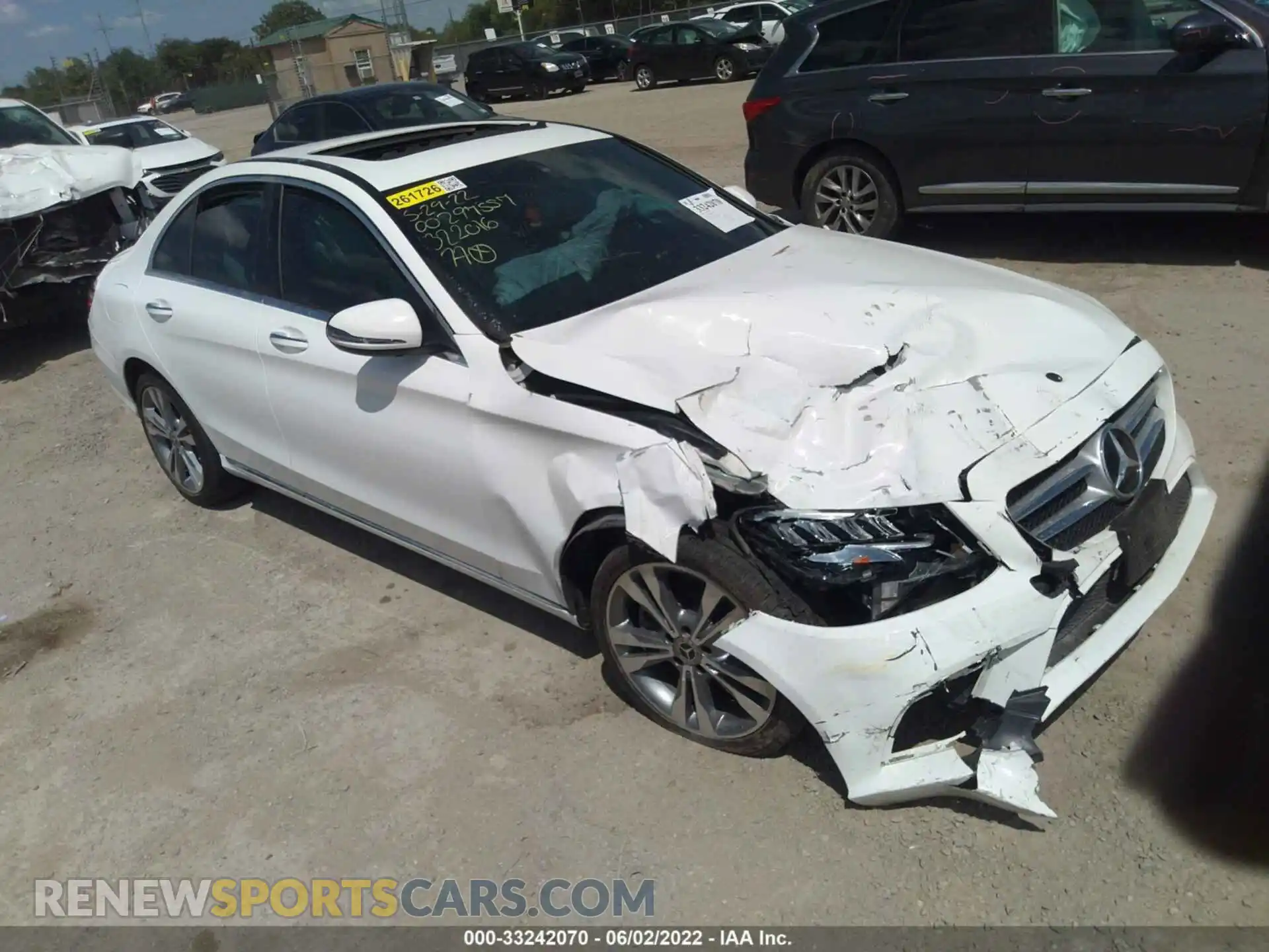 1 Photograph of a damaged car 55SWF8DB4KU322016 MERCEDES-BENZ C-CLASS 2019