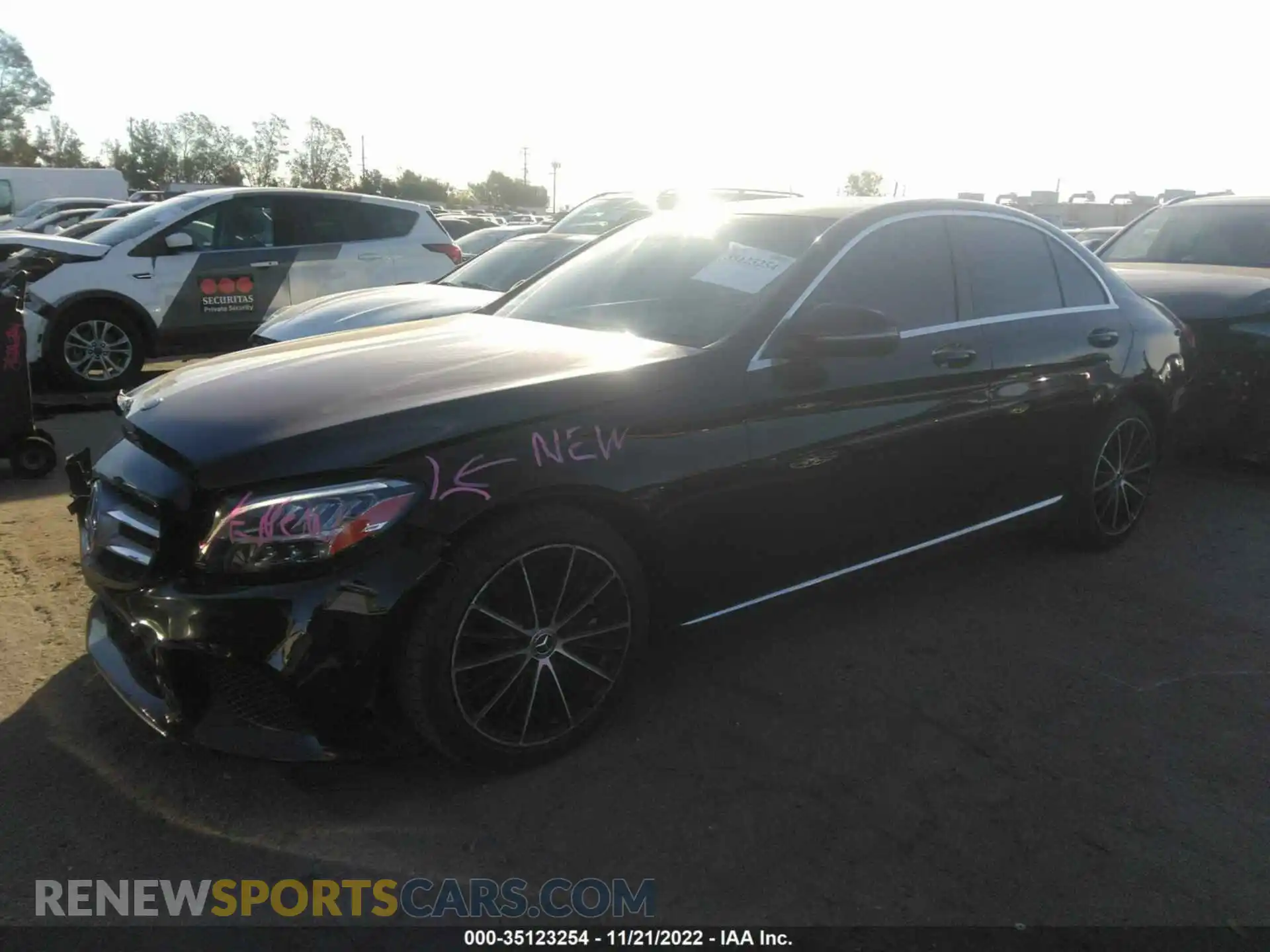 2 Photograph of a damaged car 55SWF8DB6KU315200 MERCEDES-BENZ C-CLASS 2019