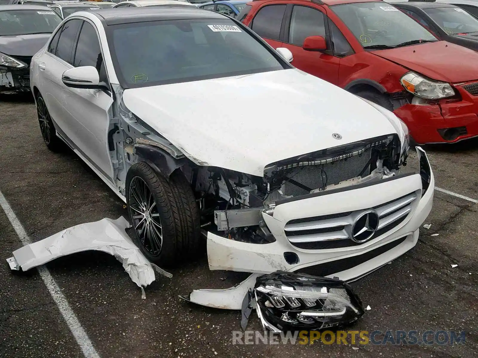 1 Photograph of a damaged car 55SWF8DB6KU318923 MERCEDES-BENZ C CLASS 2019
