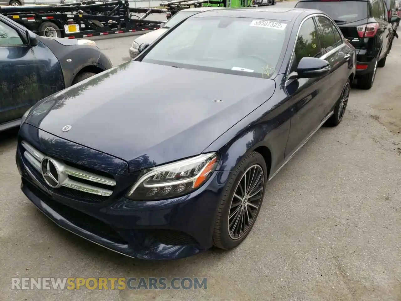 2 Photograph of a damaged car 55SWF8DB7KU293336 MERCEDES-BENZ C-CLASS 2019