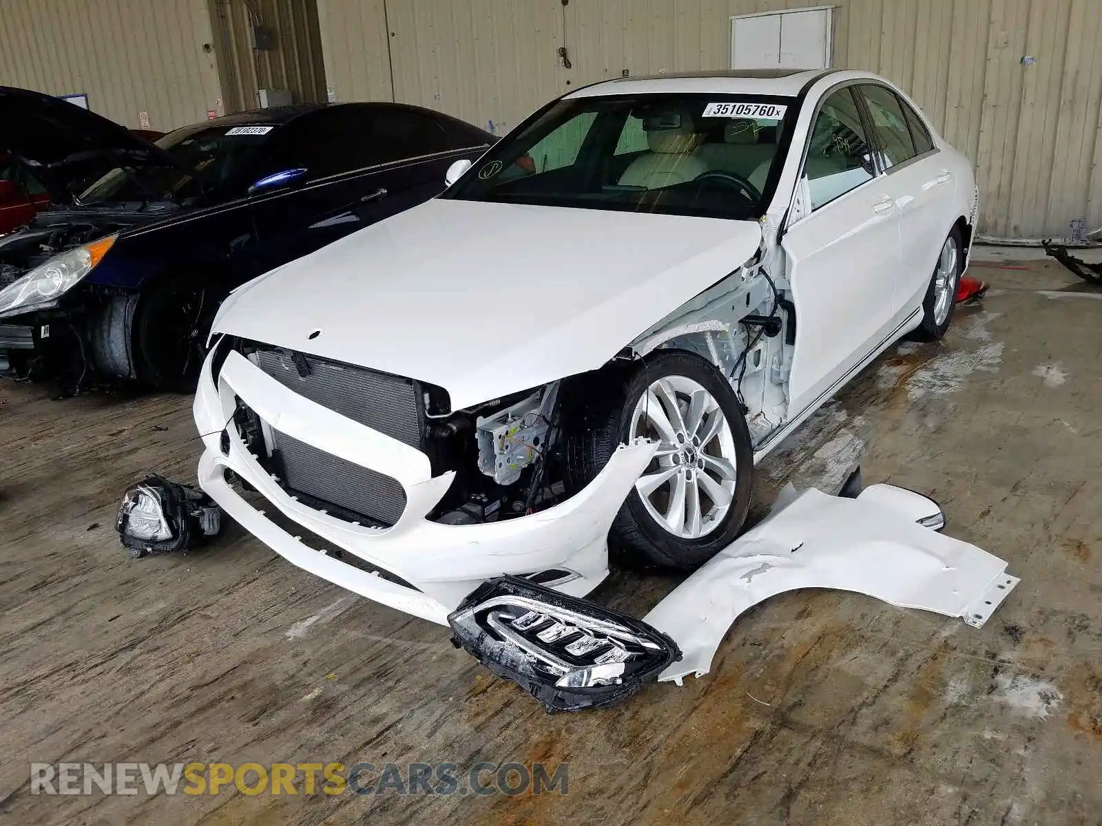 2 Photograph of a damaged car 55SWF8DB7KU294809 MERCEDES-BENZ C CLASS 2019