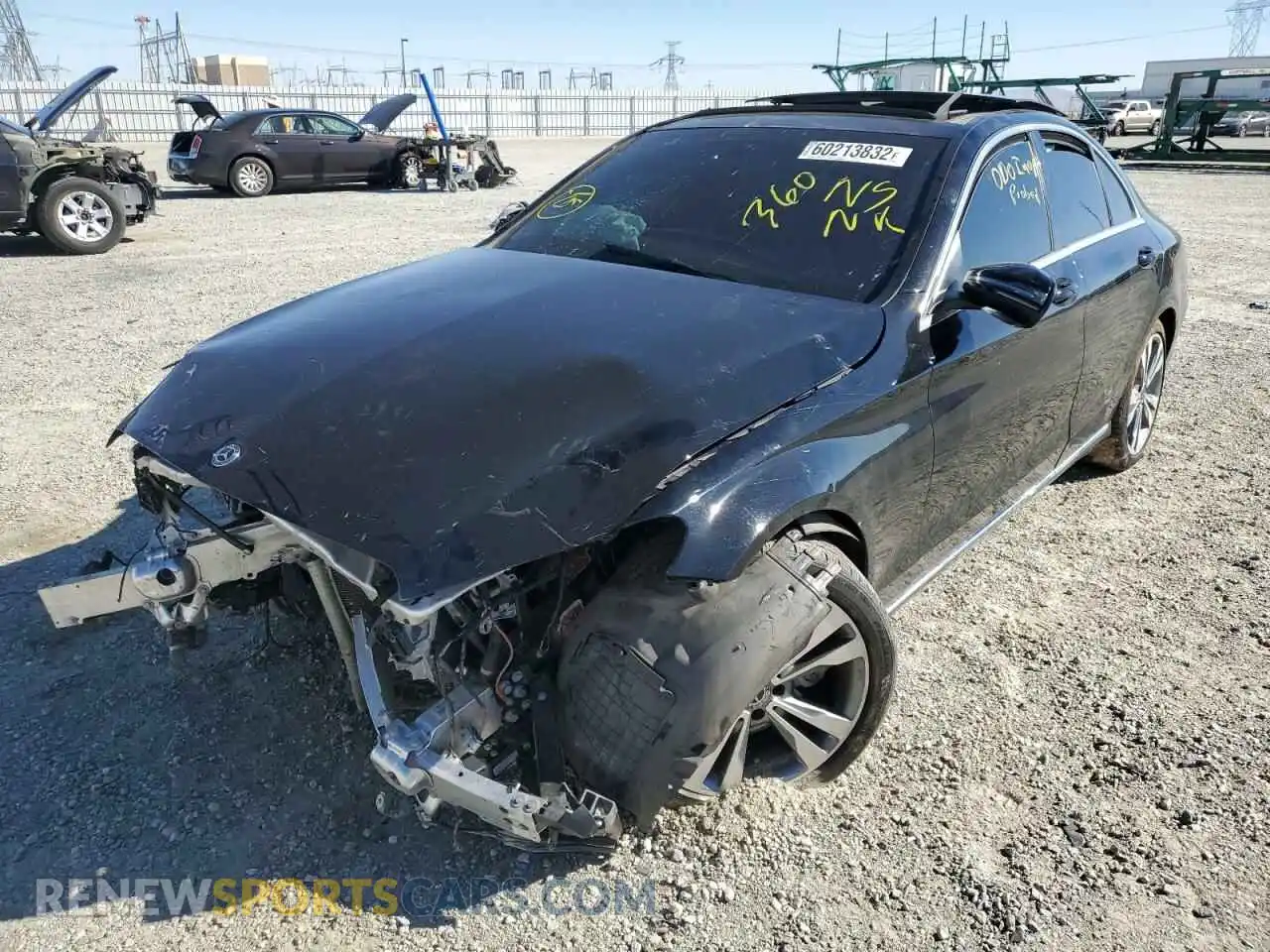 2 Photograph of a damaged car 55SWF8DBXKU305334 MERCEDES-BENZ C-CLASS 2019