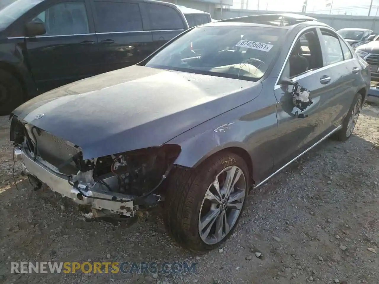 2 Photograph of a damaged car 55SWF8EB0KU303302 MERCEDES-BENZ C-CLASS 2019