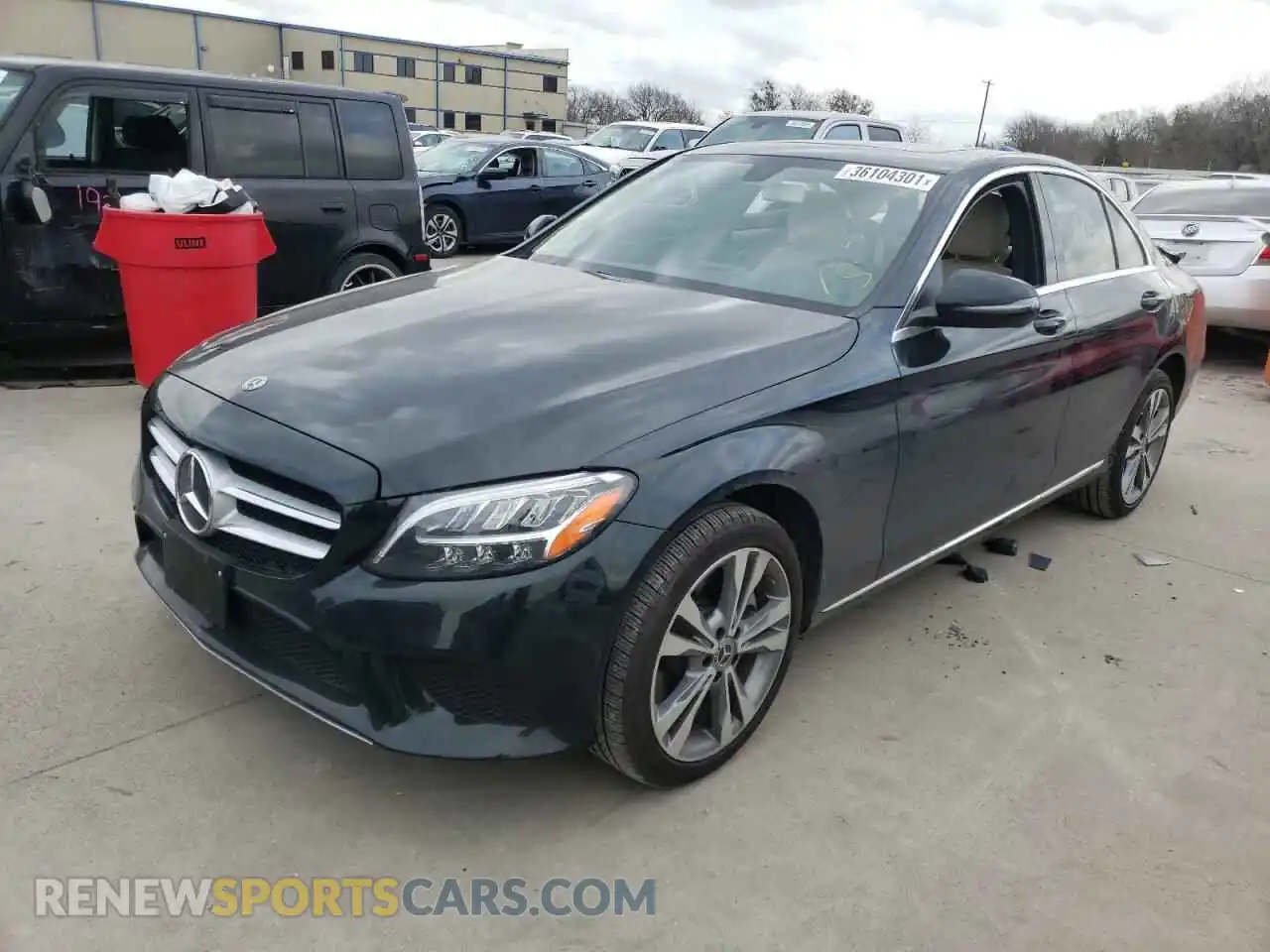 2 Photograph of a damaged car 55SWF8EB1KU290494 MERCEDES-BENZ C CLASS 2019