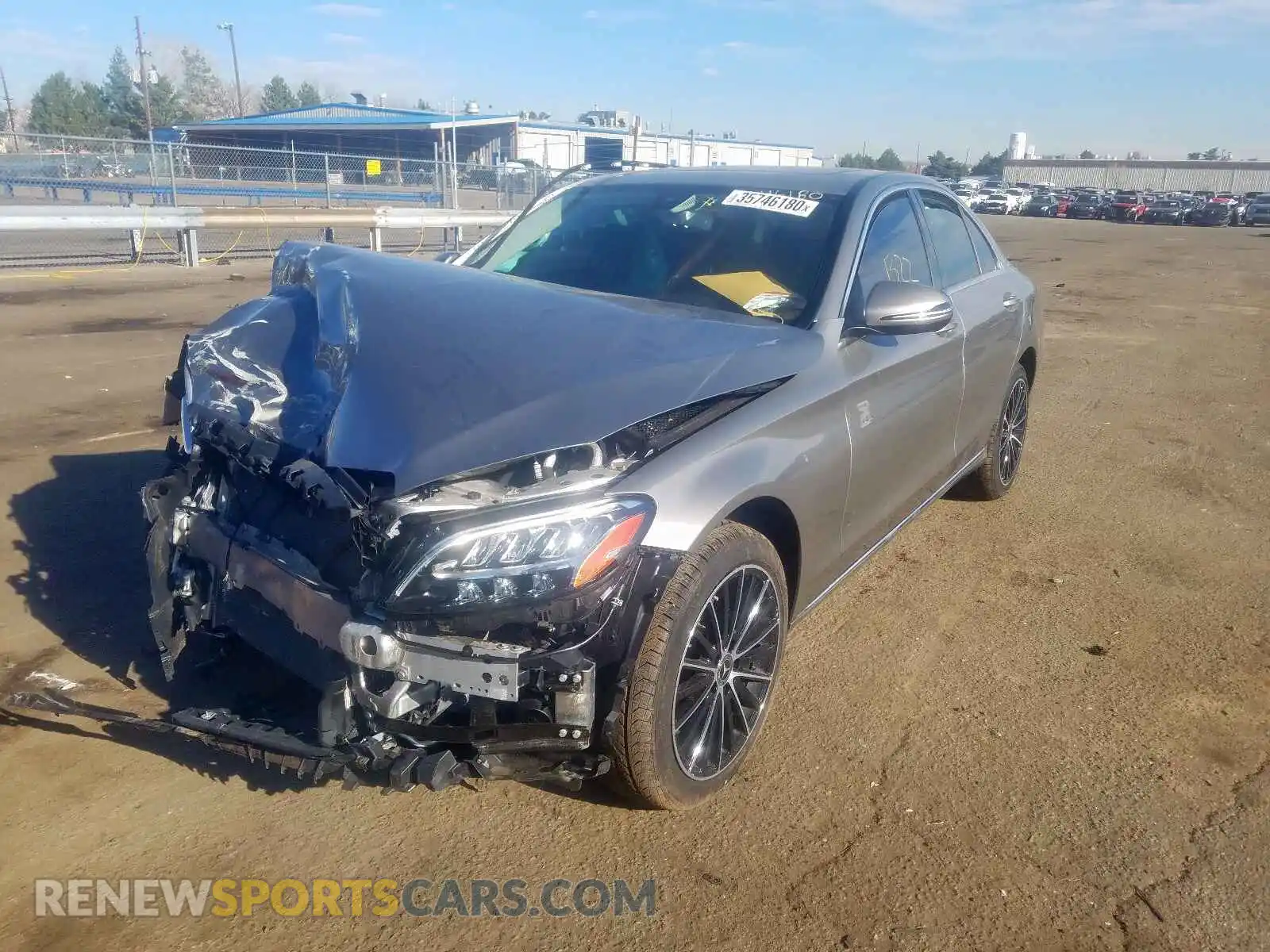 2 Photograph of a damaged car 55SWF8EB1KU292004 MERCEDES-BENZ C CLASS 2019