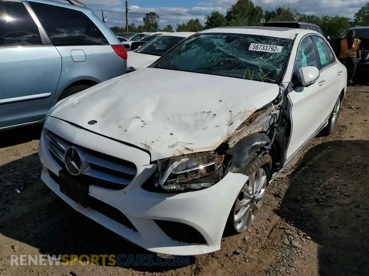 2 Photograph of a damaged car 55SWF8EB1KU306130 MERCEDES-BENZ C-CLASS 2019