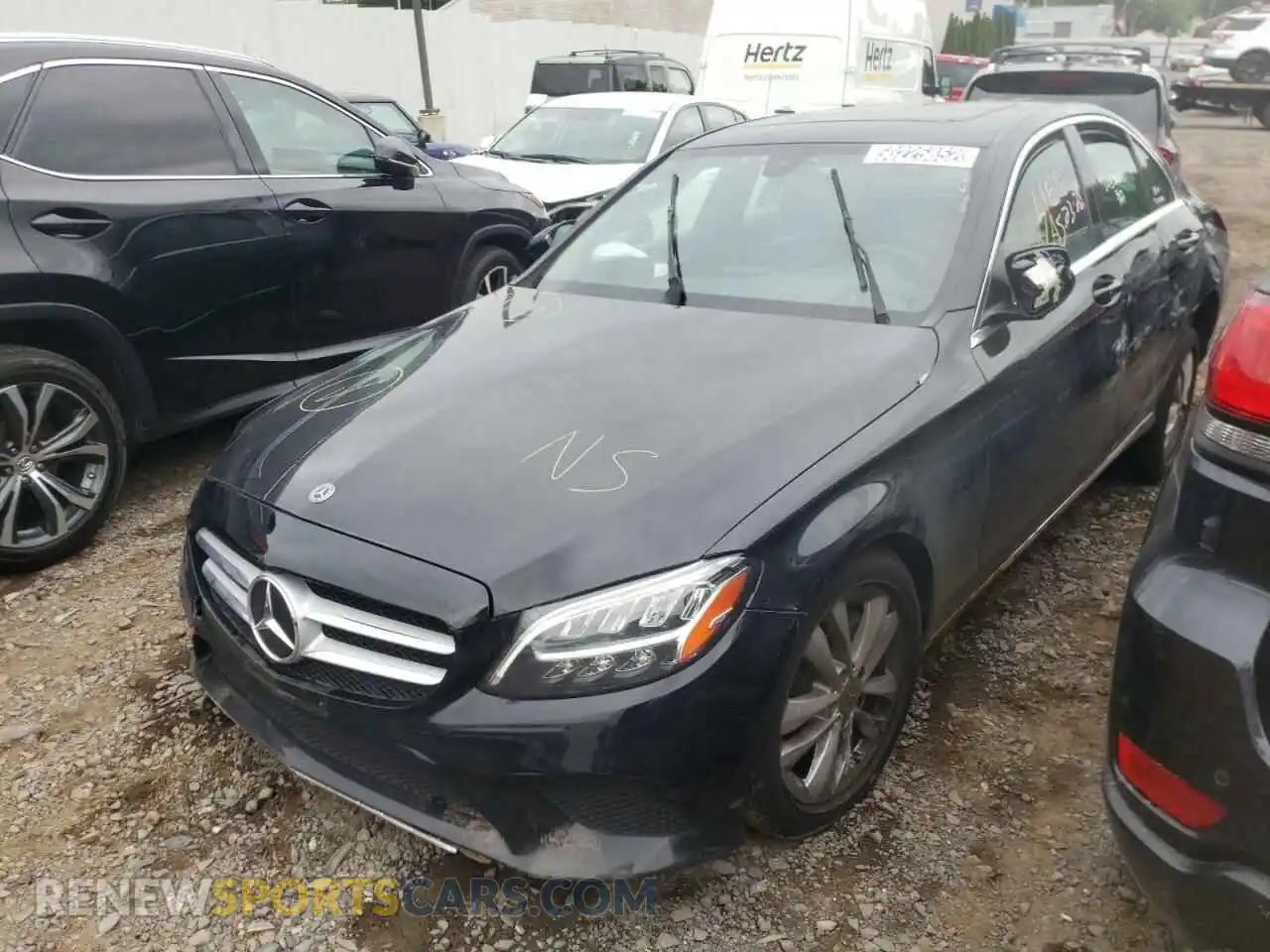 2 fotografías del automóvil dañado 55SWF8EB4KU312455 MERCEDES-BENZ C-CLASS 2019