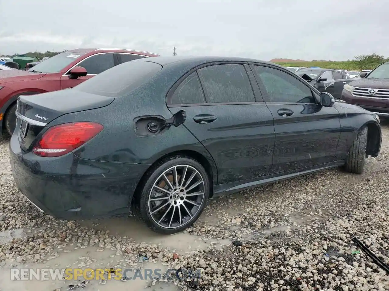3 fotografías del automóvil dañado 55SWF8EB5KU304591 MERCEDES-BENZ C-CLASS 2019
