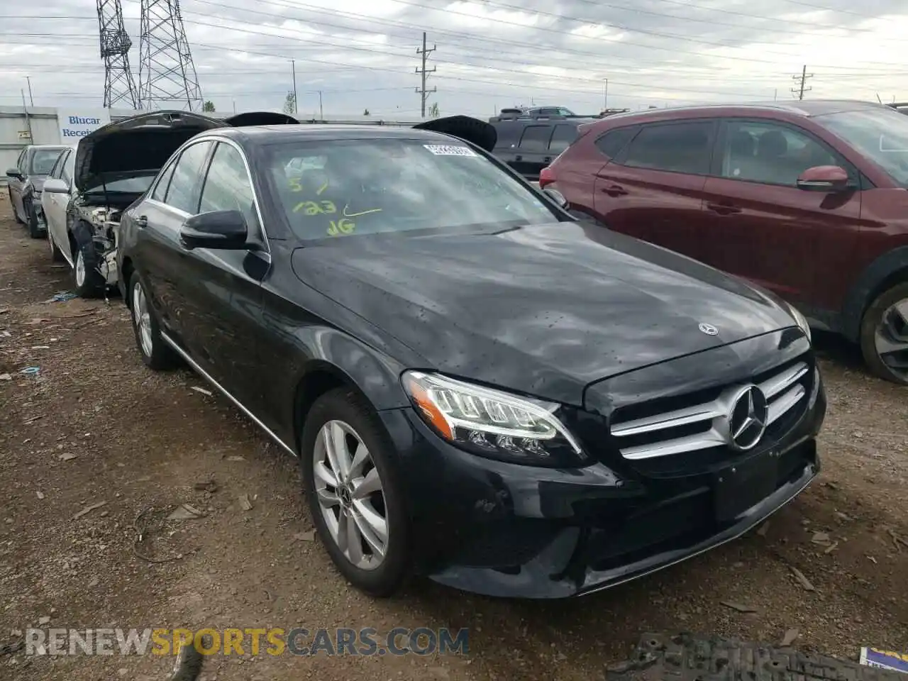 1 fotografías del automóvil dañado 55SWF8EB5KU316126 MERCEDES-BENZ C-CLASS 2019
