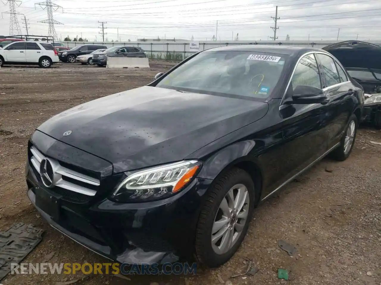 2 fotografías del automóvil dañado 55SWF8EB5KU316126 MERCEDES-BENZ C-CLASS 2019