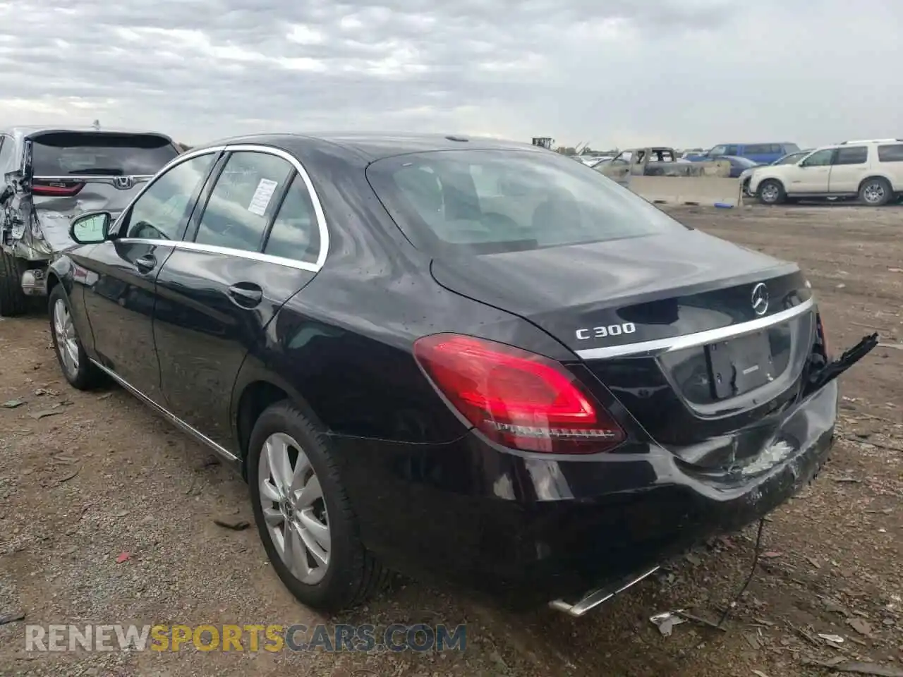 3 fotografías del automóvil dañado 55SWF8EB5KU316126 MERCEDES-BENZ C-CLASS 2019