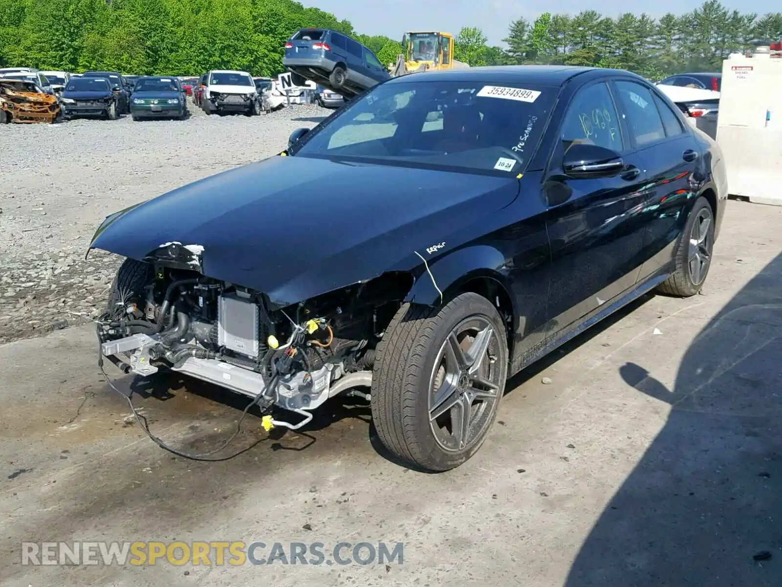 2 Photograph of a damaged car 55SWF8EB8KU282957 MERCEDES-BENZ C CLASS 2019