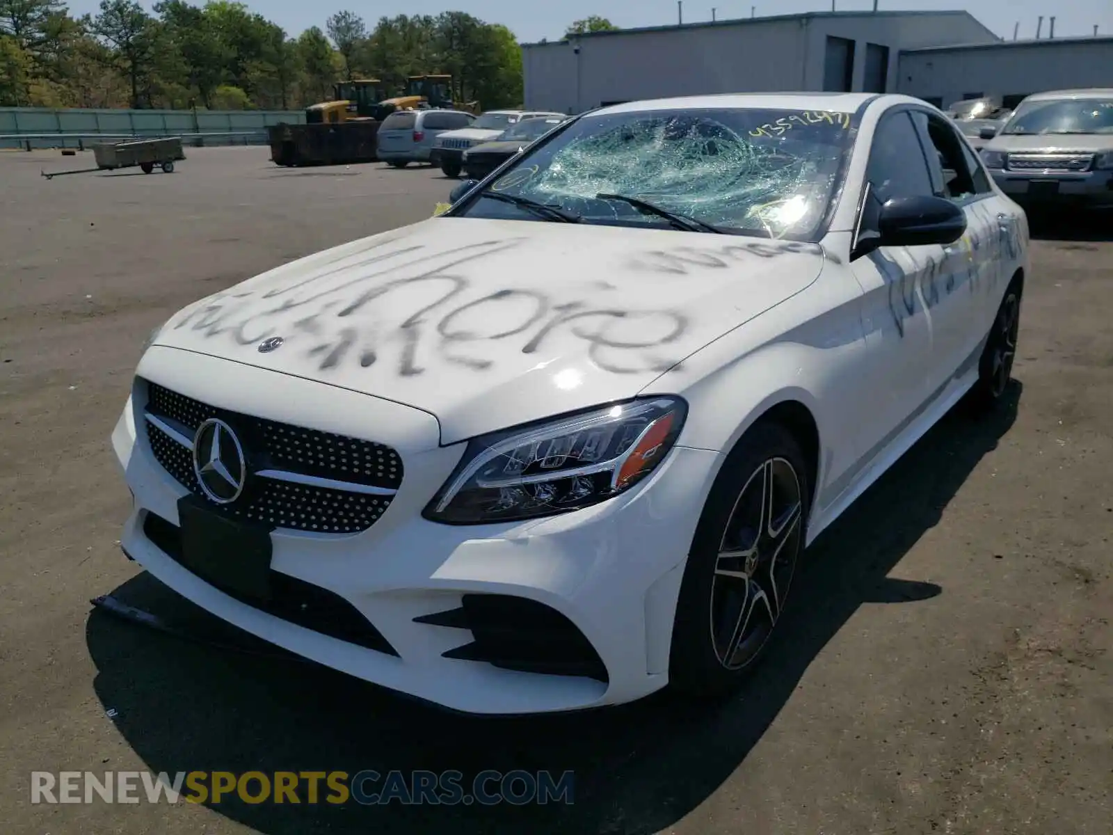 2 Photograph of a damaged car 55SWF8EB8KU286197 MERCEDES-BENZ C-CLASS 2019