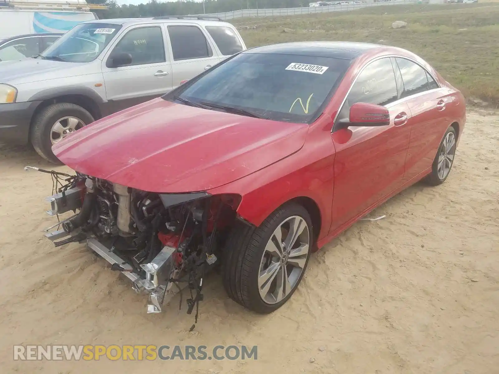 2 Photograph of a damaged car WDDSJ4EB2KN711752 MERCEDES-BENZ C CLASS 2019
