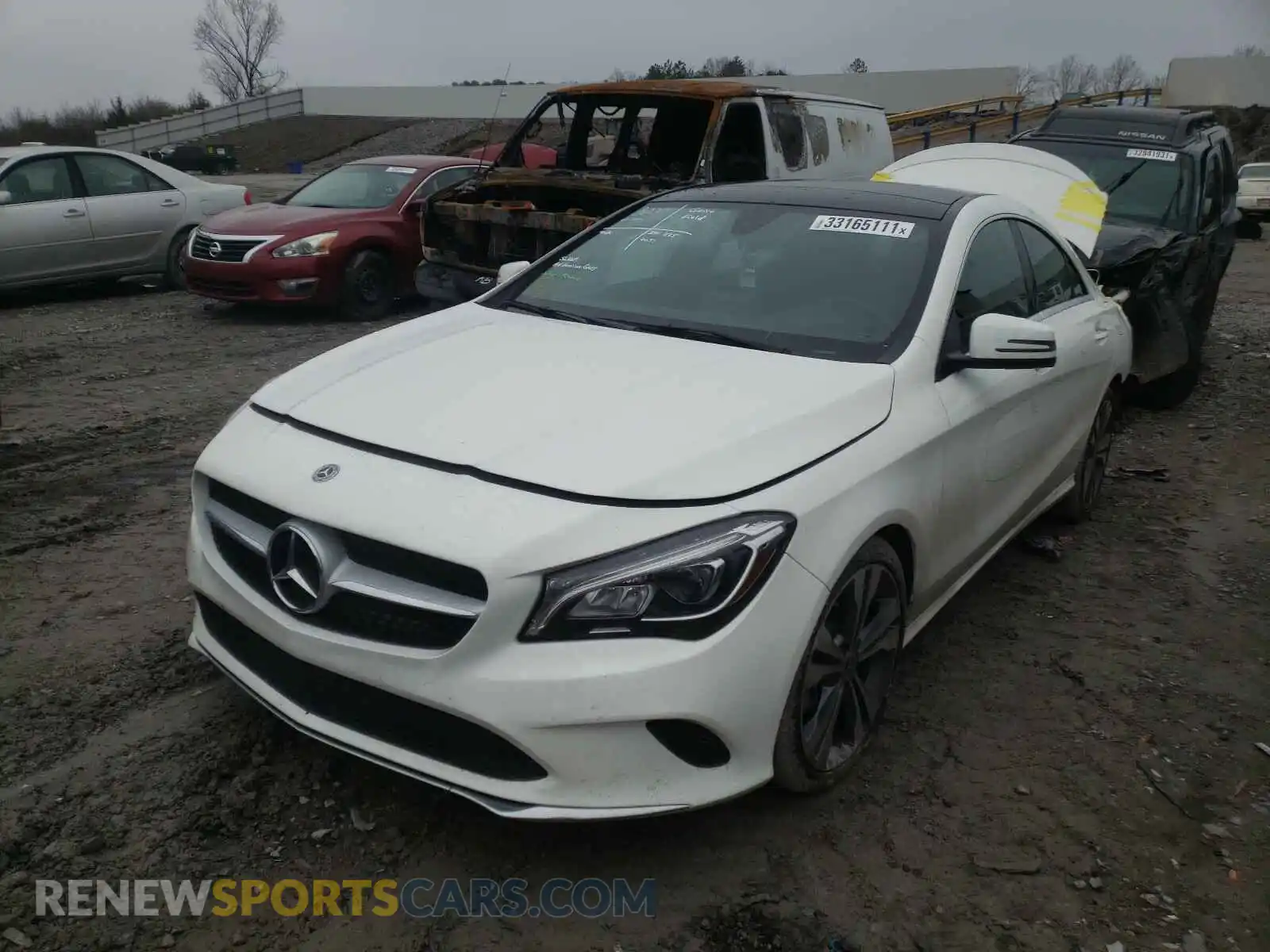2 Photograph of a damaged car WDDSJ4EB5KN776367 MERCEDES-BENZ C CLASS 2019